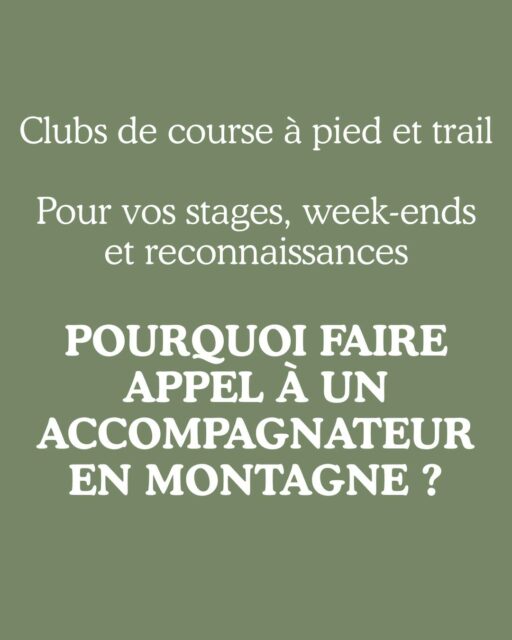 🏔️ Organisez votre prochain week-end Club en toute sérénité !
Vous préparez une reco, un stage de cohésion ou une sortie montagne pour vos adhérents ? 🏃‍♂️💨

La montagne est un terrain de jeu exceptionnel, mais elle ne s'improvise pas. Entre la gestion de la météo, l'hétérogénéité des niveaux et la responsabilité juridique, l'organisation peut vite devenir un casse-tête pour les bureaux de clubs.

Mon rôle ? Être le partenaire technique de vos encadrants pour :
✅ Sécuriser vos itinéraires (variantes de repli, météo, terrain).
✅ Optimiser la logistique (gestion des points d'eau, timing, dénivelé).
✅ Professionnaliser l'encadrement et décharger vos bénévoles du stress sécuritaire.

Je ne remplace pas vos coachs, je les renforce pour que chacun puisse se concentrer sur l'essentiel : le plaisir de courir. 🌲

📍 Intervention à la journée, au week-end ou en conseil amont.

📩 Besoin d'un coup de main pour structurer votre prochain projet ? Parlons-en en MP !

#TrailRunning #ClubDeCourse #Montagne #AccompagnateurEnMontagne #SecuriteTrail #EspritClub #ReconnaissanceTrail